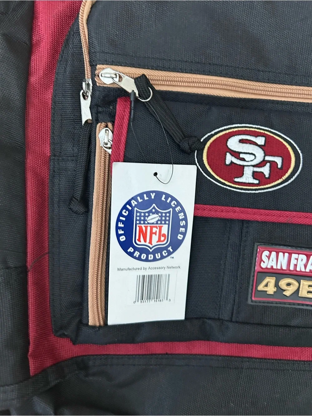 San Francisco 49ers Black & Burgundy Team Backpack